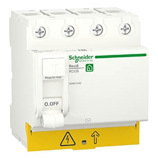 RESI9 4P 40A 100mA тип AC, Диференційне реле Schneider