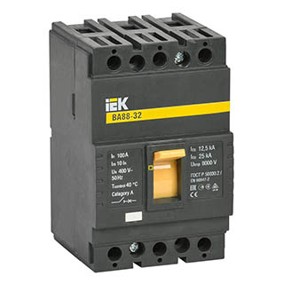 ВА88-32 3Р 100А 25кА, Автоматичний вимикач, IEK