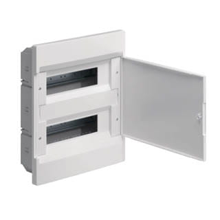 Cosmos VR212PD, Щит врізний з білими дверцятами 24 модулі (2×12) Hager