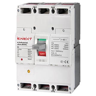 e.industrial.ukm.800S.700, 3р, 700А, Силовий автоматичний вимикач, E.NEXT