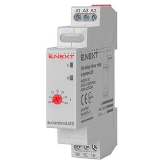 e.control.t15, Реле затримки часу на вмикання 0,3-30сек, E.NEXT