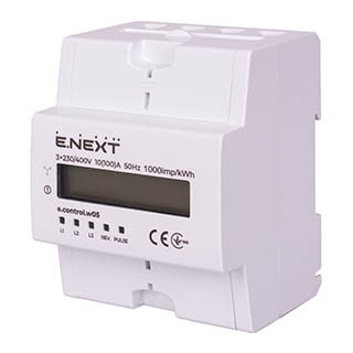 e.control.w05, Лічильник трифазний 10(100)А електронний клас 1.0 (некомер), E.NEXT