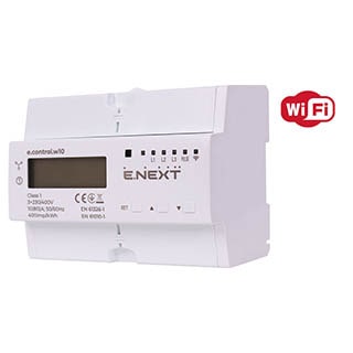 e.control.w10, Лічильник трифазний 10(80)А електронний клас 1.0 (некомерц.) багатофункціональний E.NEXT