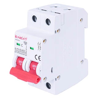 e.mcb.pro.60.2.C 40 new, 2р, 40А, C, 6кА, Автоматичний вимикач, E.NEXT