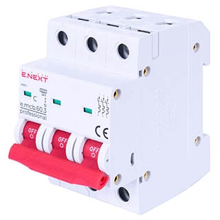e.mcb.pro.60.3.C 40 new, 3р, 40А, C, 6кА, Автоматичний вимикач, E.NEXT