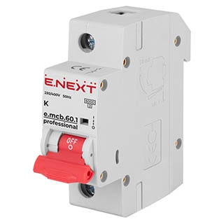 e.mcb.pro.60.1.K 63 new, 1р, 63А, K, 6кА, Автоматичний вимикач, E.NEXT