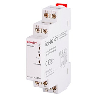 e.control.v03m, Реле контролю напруги трифазне нерегульоване, E.NEXT