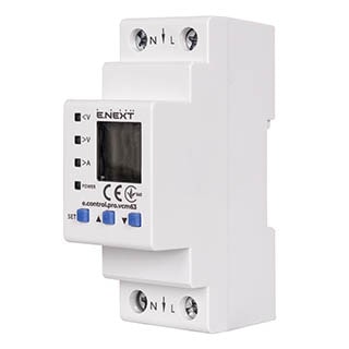 e.control.pro.vcm63, Реле контролю напруги та струму однофазне 63А з індикацією, E.NEXT