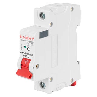 e.mcb.stand.60.1.C25, 1р, 25А, C, 6кА, Автоматичний вимикач, E.NEXT