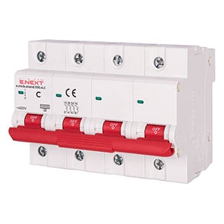 e.mcb.stand.100.4.C63, 4р, 63А, C, 10кА, Автоматичний вимикач, E.NEXT