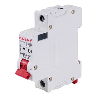 e.mcb.stand.60.1.D2, 1р, 2А, D, 6кА, Автоматичний вимикач, E.NEXT
