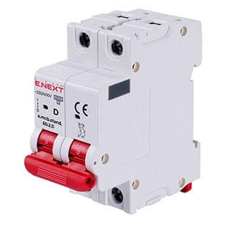 e.mcb.stand.60.2.D4, 2р, 4А, D, 6кА, Автоматичний вимикач, E.NEXT