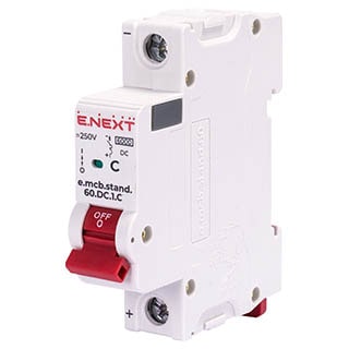 e.mcb.stand.60.DC.1.C10, 1р, 10А, C, 6кА, DC, Автоматичний вимикач, E.NEXT